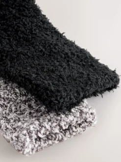 Next - Paquet de chaussettes douillettes 2 Noir/Gris Hot