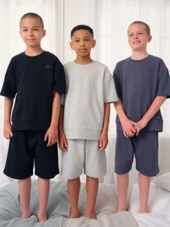 Next Noir/Gris - Pyjama court 3 Pack (3-16ans) New