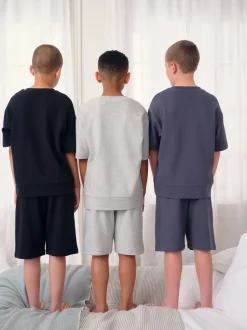 Next Noir/Gris - Pyjama court 3 Pack (3-16ans) New