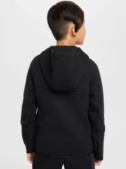 Nike - Sweat à capuche zippé Tech Fleece Noir/Gris New