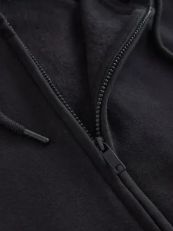 Next Noir/gris chiné - Lot de 2 sweats à capuche zippés en jersey épais coton riche