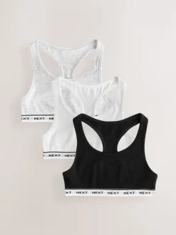 Next Noir/Gris/Blanc - Lot de 3 hauts courts dos de coureur (5-16 ans) Sale