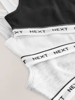 Next Noir/Gris/Blanc - Lot de 3 hauts courts dos de coureur (5-16 ans) Sale