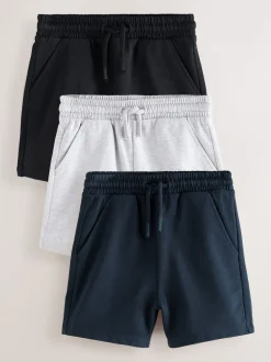 Next Noir/gris/bleu marine - Short en jersey 3 Pack (3mois-7ans) Clearance