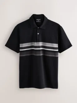 Next - Polo en jersey Manches courtes 3 Pack Noir/Gris/Neutre Hot