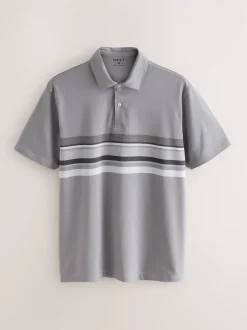 Next - Polo en jersey Manches courtes 3 Pack Noir/Gris/Neutre Hot