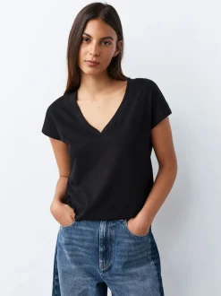 Next Noir/gris/rose - Lot de 7 T-shirts à mancherons Online