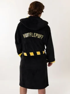 Vanilla Underground Noir/Jaune Hufflepuff - Peignoir Harry Potter à capuche Outlet