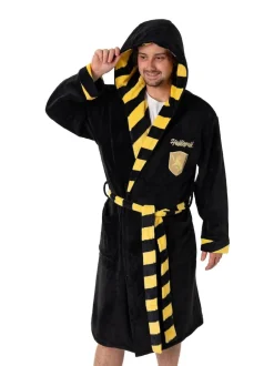 Vanilla Underground Noir/Jaune Hufflepuff - Peignoir Harry Potter à capuche Outlet