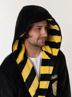 Vanilla Underground Noir/Jaune Hufflepuff - Peignoir Harry Potter à capuche Outlet