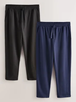 Next Noir/Marine - Ouvert - Lot de 2 pantalons de jogging ouverts Loopback Soft Touch Sale