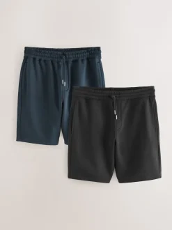 Next Noir/Marine - Short en jersey en tissu doux 2 Lot New