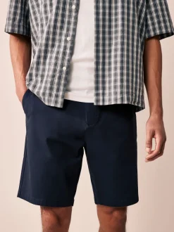 Next Noir/Marine/Charbon - Ajustement droit - Short chino extensible 3 Pack Outlet