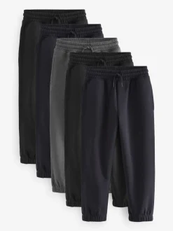 Next Noir/Marine/Gris - Lot de 5 joggings Basic (3-16ans)
