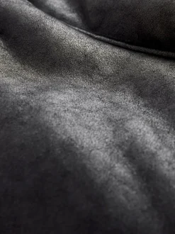 Next Noir/Marron Chocolat - Veste aviateur raccourcie en faux shearling Hot