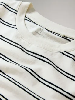 The Set Noir/Marron Chocolat/Rayé - lot de 3 Robes chemises à Manches courtes New