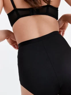 Next Noir/Nu - Culotte amincissante légère à taille haute en dentelle 2 Pack Hot