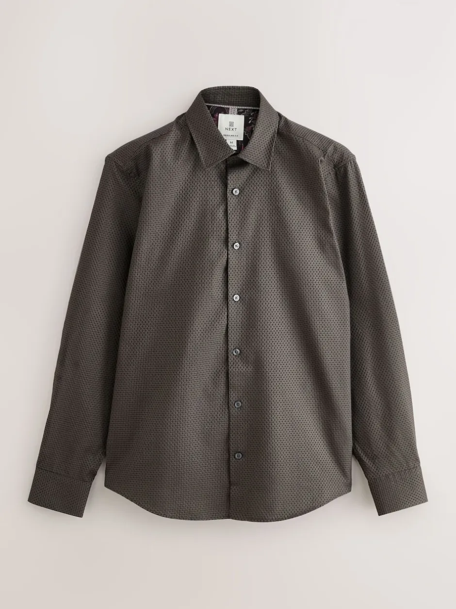 Next - Chemise de soirée élégante à manches longues Noir/Or Discount