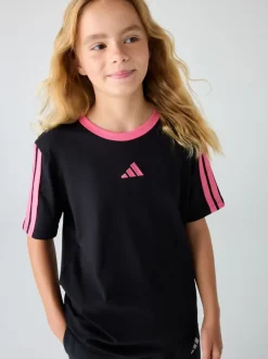 adidas - T-shirt Essentials enfant Noir/Rose New