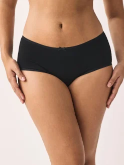 Next - Culotte en coton riche 5 Pack Noir/Rose pâle Nude/Blanc Hot