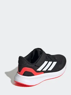 adidas - Baskets de course Runfalcon 5 à lacets élastiques pour enfant Noir/Rouge