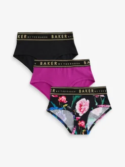 Baker by Ted Baker - Lot de 3 slips noir/rouge baie Clearance