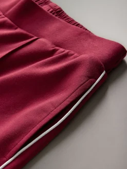 The Set Noir/rouge foncé - Lot de 2 Joggings Coupe droite en modal