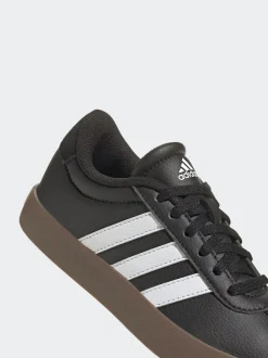 adidas Noir/Tan - Vl Cour 3.0 Baskets enfant en daim à lacets Best