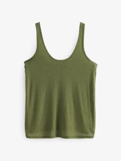 Next Noir/vert kaki - Lot de 2 gilets côtelés à bretelles et col rond Hot