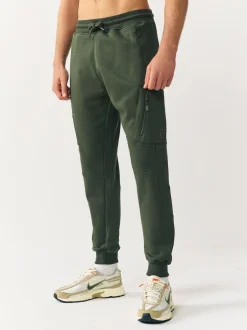 Next Noir/vert kaki - Lot de 2 joggings cargos coupe ajustée à dos brosse utilitaire Best
