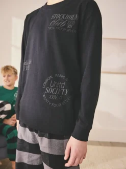 Next Noir/Vert/Blanc - Lot de 3 pyjamas tissés à carreaux (3-16ans) Best