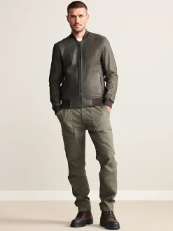 Next Nubuck marron - Blouson aviateur Signature en cuir Best