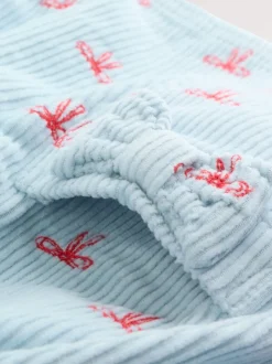 Next - Ensemble body et collants à manches longues en velours côtelé pour bébé (0mois-2ans) Nœud bleu Sale