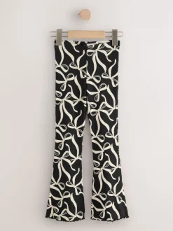 Next - Leggings évasés à côtes (3-16ans) Nœud noir/blanc Sale