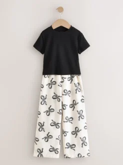 Next Nœud noir/écru - Lot de 1 pyjamas à bas tissé (3-16ans) Sale