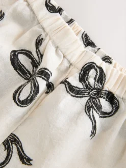 Next Nœud noir/écru - Lot de 1 pyjamas à bas tissé (3-16ans) Sale