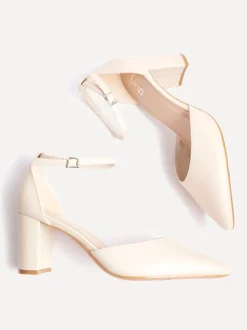 Linzi - Leona Closed Back Court Block talons Nude Hot