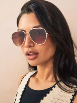 Next Nude - Lunettes de soleil aviateur Bling Sale