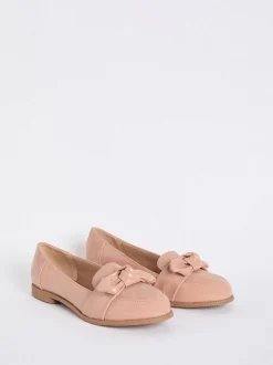 Friends Like These Nude - Mocassins Comfort nœud en cuir verni Discount