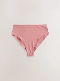 Next Nœuds bleus - Culotte en coton riche 7 Pack Jambe haute taille haute Clearance