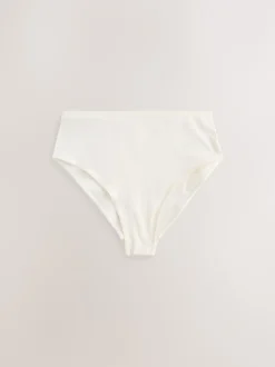 Next Nœuds bleus - Culotte en coton riche 7 Pack Jambe haute taille haute Clearance