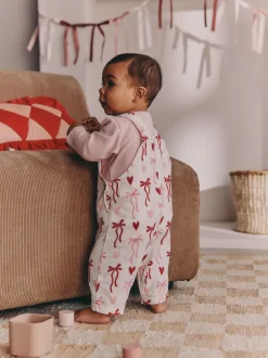 Next Nœuds crème/rose - Ensemble Salopettes et Body BÉBÉ 2 Pieces (0mois-3ans) Online