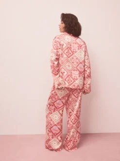 Next Nœuds roses - Pyjama boutonné en satin Online