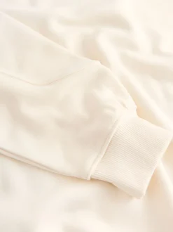 Next Off White écru - Sweat-shirt épais décontracté à Col rond Outlet