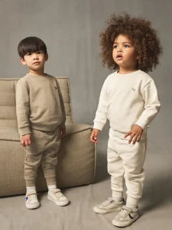 Next Off White/ciment - Ensemble sweat-shirt et jogging, lot de 2 (3mois-7ans)