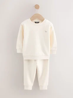 Next Off White/ciment - Ensemble sweat-shirt et jogging, lot de 2 (3mois-7ans)