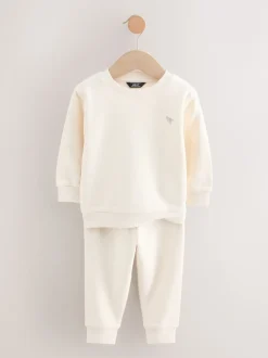 Next Off White/ciment - Ensemble sweat-shirt et jogging, lot de 2 (3mois-7ans)