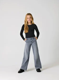 ONLY KIDS Gris Ample Taille ajustable 100% Coton Jeans Clearance