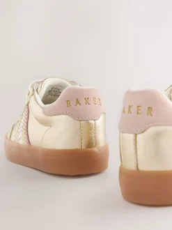 Baker by Ted Baker Or - Baskets à bande avec semelle en gomme Outlet