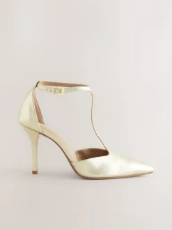 Next Or - Chaussures à talons en cuir à bout pointu